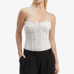 Bardot Oskar White Lace Bodysuit